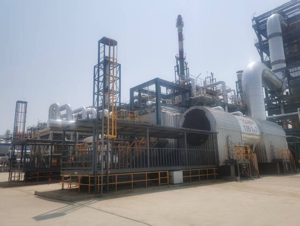 The waste heat boiler of the 214 KTPA waste acid regeneration plant in the CNOOC Fudao (Hainan) Chemical Project.
