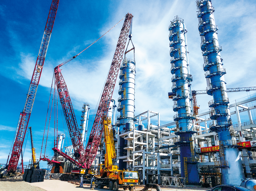 Guangxi Huayi New Materials Co., LTD. 's 750,000-ton/year propylene and downstream deep processing integrated project, Propane dehydrogenation unit Propane Propylene separation tower  